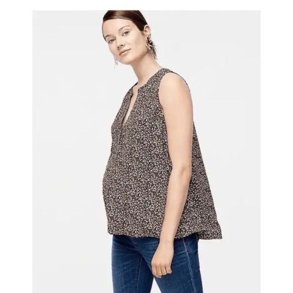 J. Crew x Hatch Maternity Floral Sleeveless Hi-Lo Hem Blouse Top M L New
